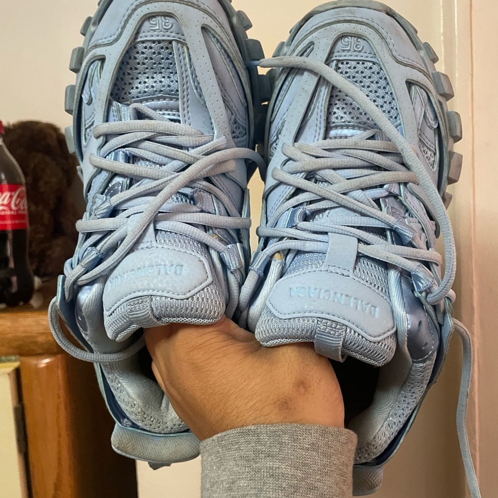 Balenciaga Light Blue Athletic Shoes
